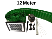 12 m Schneckenzaun mit Batterie und Solarmodul 